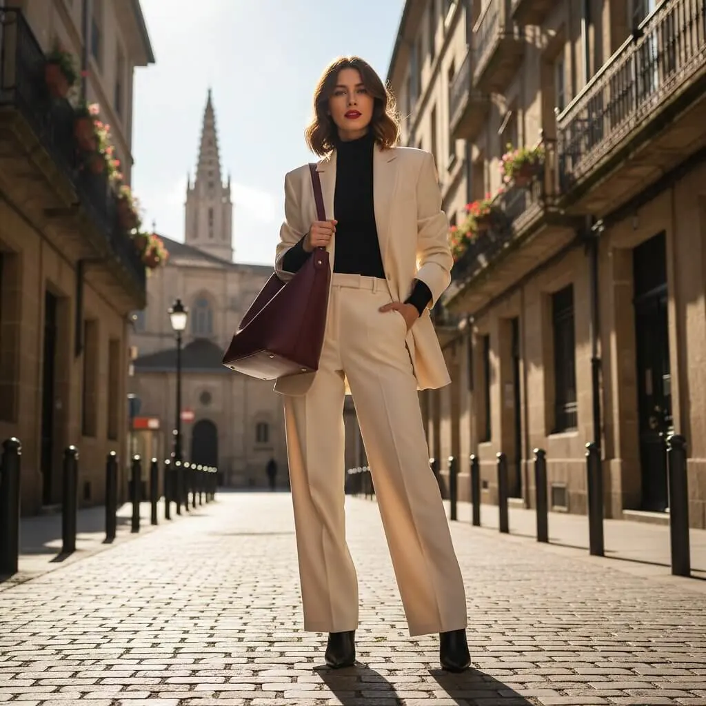 Image generated by Nano Banana. A model girl is standing in full height