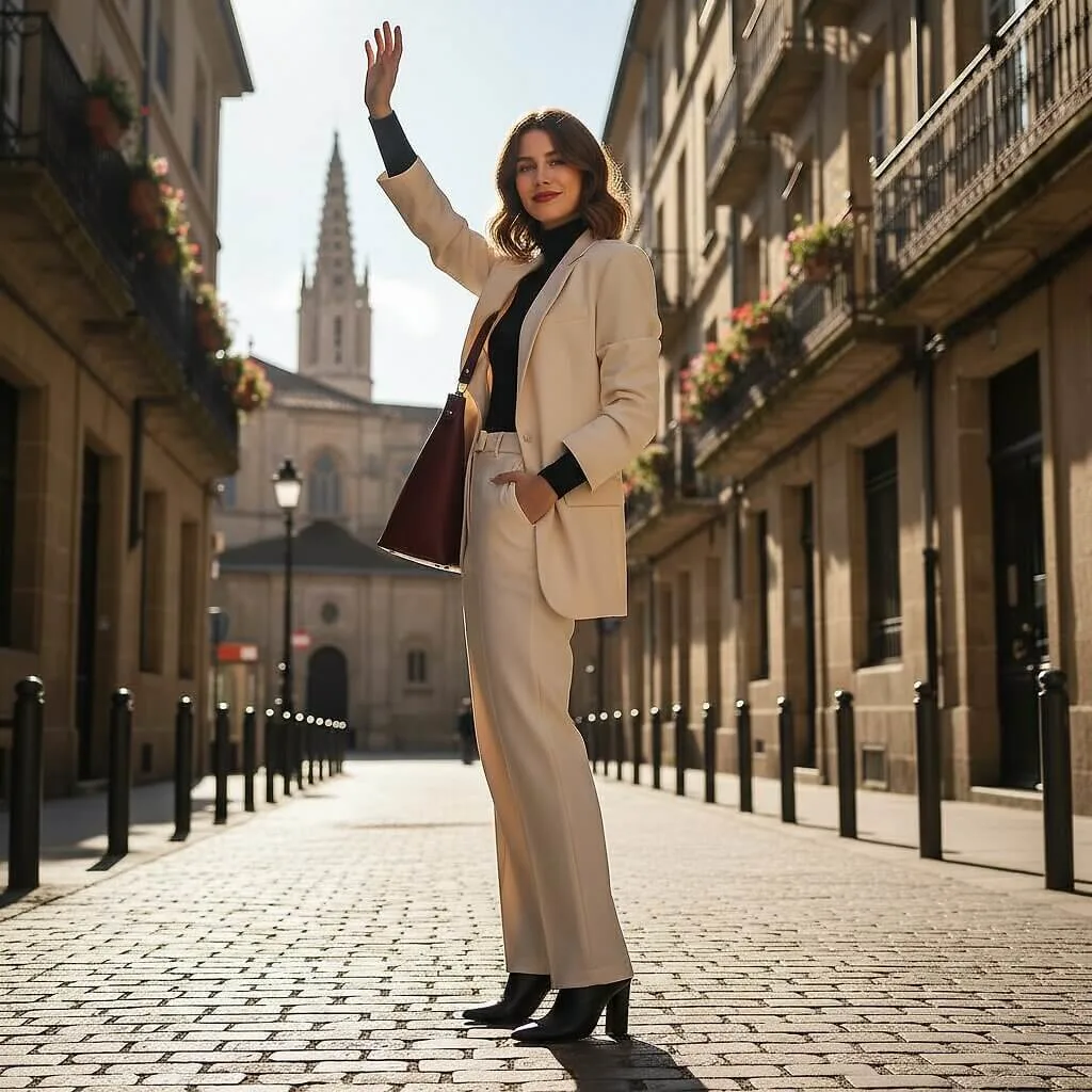 Image edit generated by Nano Banana. A model girl is waving her hand